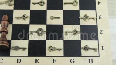 国际象棋王键之间的滑块视图